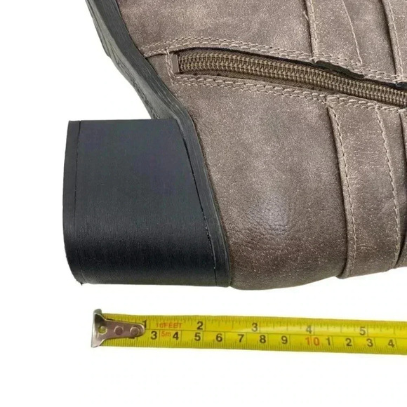 Natural Soul Naturalizer Zela Size 7.5 Strappy Ankle Boots Side Zip Block Heels - Picture 11 of 12